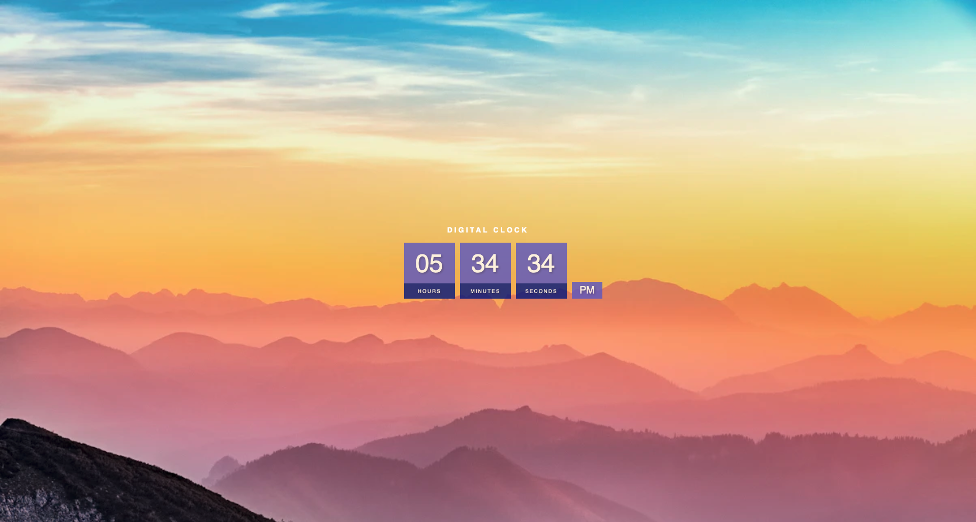 Digital Clock on background of nature